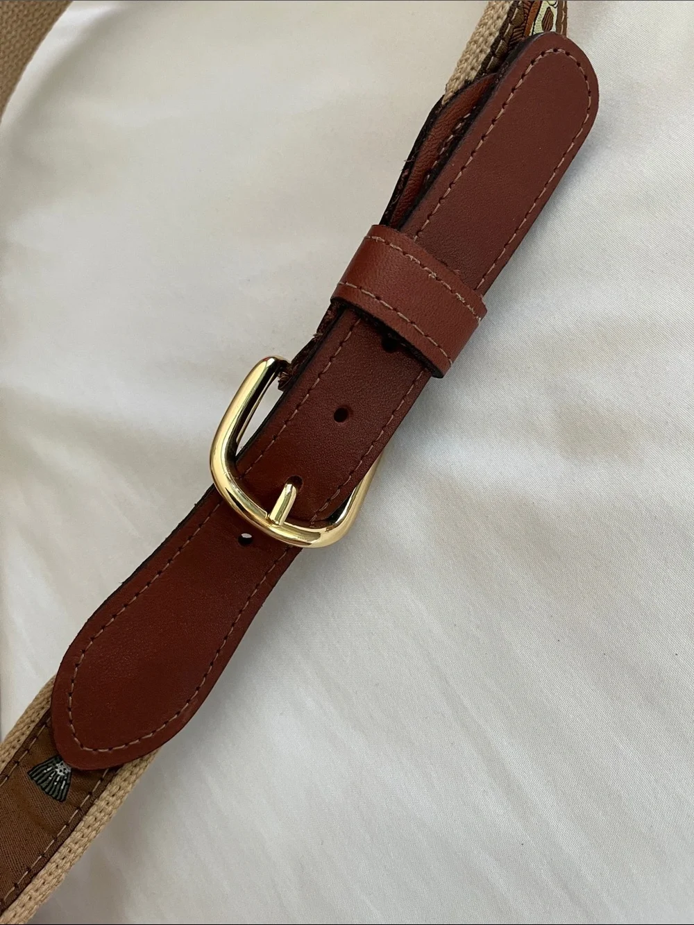 ZepPro NWOT brown leather canvas fish belt tarpon redfish trout snook  40”